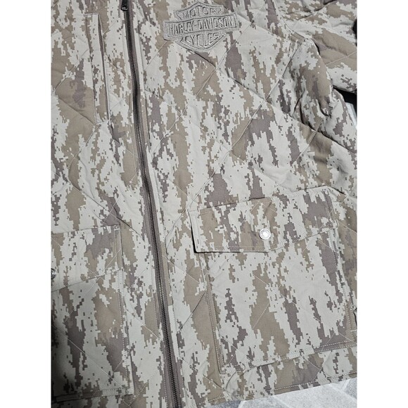 New Harley Davidson Quilted Park Jacket Woven Camo 97400-24VM/002L Mens Size 2XL - Picture 3 of 11